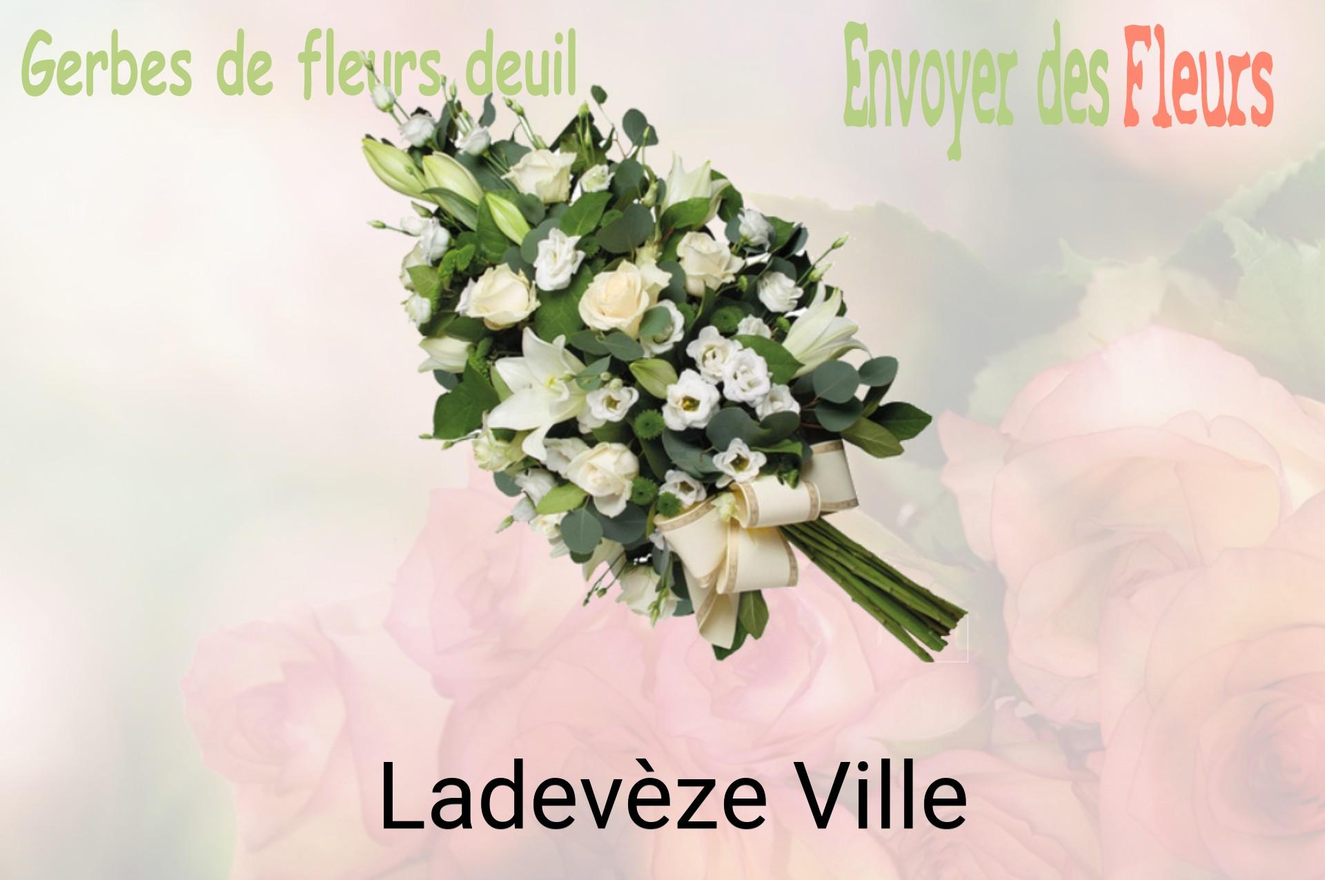 Gerbe de fleurs de deuil livrée à Ladevèze-Ville
